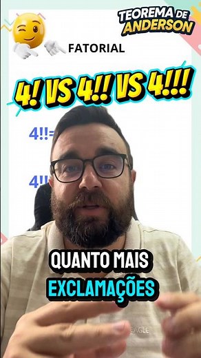 Bora aprender a resolver fatorial, o cálculo da exclamação. Fique até o final do vídeo e aprenda.