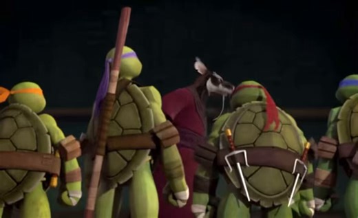I find it so cool that Splinter teaches the turtles how to adapt to their environment as a ninja and would do that exact same thing years before. Even down to using a broomstick as a weapon, similarly to Donnie. I just love the subtle details sm.