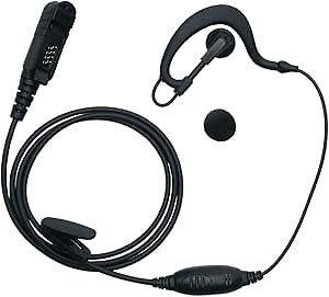 G Shape Headset Earpiece with PTT Mic for Motorola XPR3000 3000E XPR3300 XPR3500 Walkie Talkie 2 Way Radio