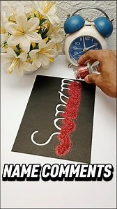 Trending Glitter Nameart is HERE😍🥰#art #drawing #craft #diy #ytshorts #ytviral #viralvideo #yt