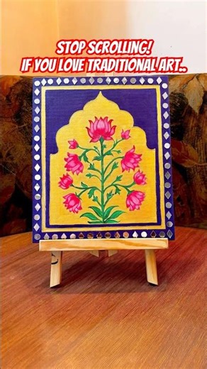 Watch lotus come to life on canvas#trending #viral #acrylicpainting #pichwaiart #lotus #arttips