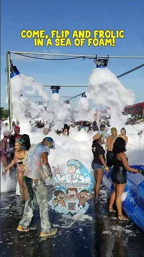 Foam Party Celebration Using Powerful Machine ☀️🎉#foam