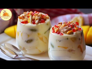 Fruit Delight | Easy Summer Desserts | No cook Recipe | Fireless Recipe |Easy Beginner's Recipe