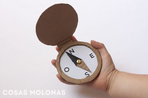 Cómo hacer una brújula de cartón reciclado | Cosas Molonas