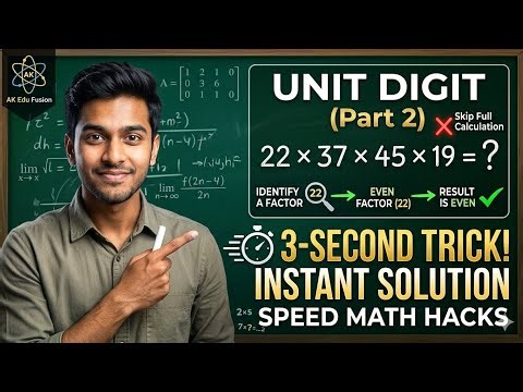 Advanced Unit Digit Shortcuts & Pattern Recognition Hacks Part 2