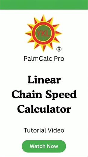 Linear Chain Speed Calculator | PalmCalc Pro App Guide