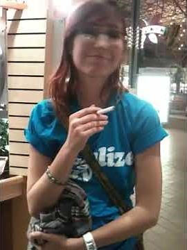 Liz from 'My Life as Liz' smoking