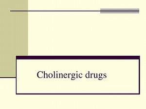 Cholinergic drugs - SlideServe