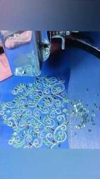 #Ralson machine embroidery #sleeves design / part 2#stone, sequins, thread work #shorts