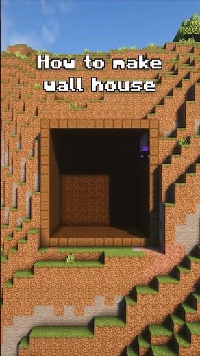 Minecraft Wall House That Will Blow Your Mind! #building #minecraft #minecraftshorts #shorts #fyp