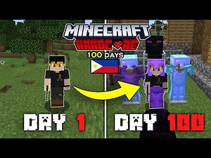 I Survived 100 Days in HARDCORE Minecraft...Here's What Happened (TAGALOG)