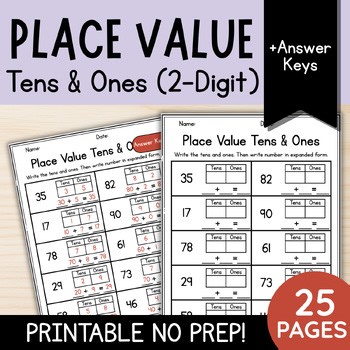 Place Value Math: 2-Digit Tens and Ones - Expanded Form | 1st & 2nd Grade