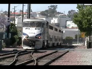 F59PHI 457 with Amtrak 774 Arrives into Downtown San Diego