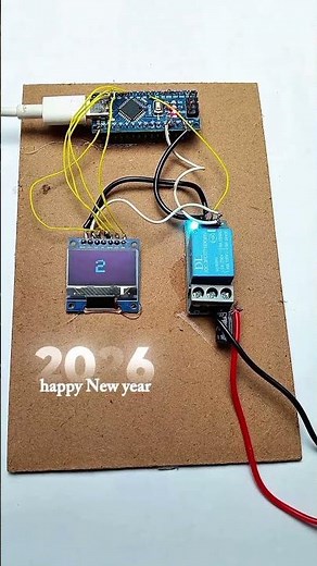 🔥New Year 2026 Countdown on OLED using Arduino Nano | Relay Output Demo