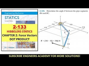 2-133 | Chapter 2: Force Vectors | Hibbeler Statics 14th ed | Engineers Academy