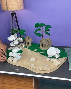 67K views · 439 reactions | Mini Village with Clay Houses ✨ #ClayCraft #MiniatureWorld | Deep's CRAFT | Facebook