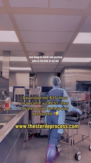 Jump start your career by downloading the ‘How to become a CRCST’ comprehensive ‘how to’ guide. If you’ve been wondering how to get started, wonder no more! This guide includes online programs to take, fees associated, textbook info and much much more! Recieve your download instantly to the email provided at check out! 🤞🏽 ⚠️www.thesterileprocess.com ⚠️ 🔗 in bio ⚠️Non-certified SPD jobs updated daily #thesterileprocess #sterileprocessing #sterileprocessingtech #centralservicetechnician #steril