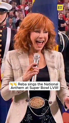 1.9M views · 169K reactions | Reba McEntire brought the star power as she performed an emotional rendition of the National Anthem. | Entertainment Tonight | Facebook