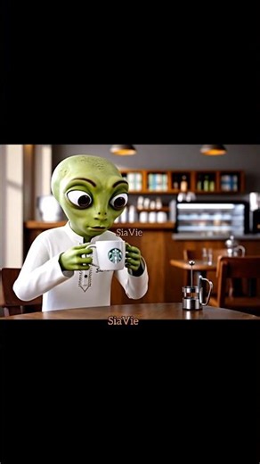 ALIENS Try Starbucks Flat White Coffee?! 👽☕️ #shorts #viral #starbucks