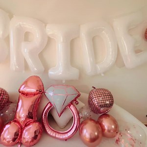 White Jumbo BRIDE Balloons   Rose Gold Balloons | 40inch, Hens Party Decoration, Bachelorette Party, Bridal Shower Decor Photo Backdrop - Etsy