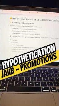 Hypothecation charge promotions and jaiib 2026 #learningsessions