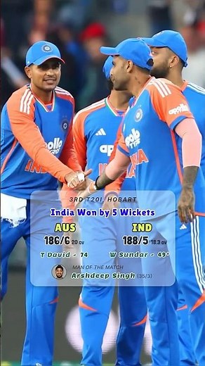 India vs Australia 3rd T20 2025 Match Highlights | India Won by 5 Wickets | Arshdeep PoTM