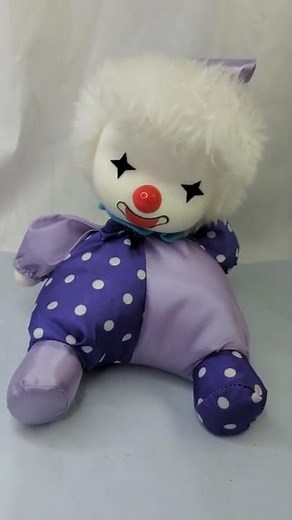 Poter clown musical doll purple vintage - see how it works