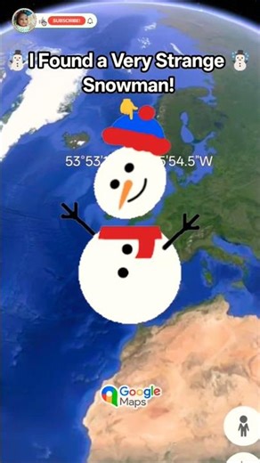 I Found a Very Strange Snowman ☃️ In Real On Google Maps #earth #maps
