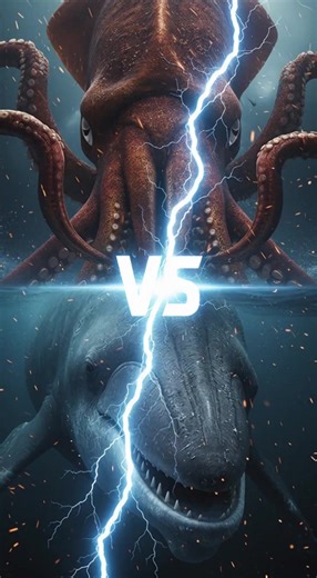 Giant Squid vs Sperm Whale vs Blue Whale vs Colossal Squid #giantsquid #animalvsanimal | Wildanimalfacts-hq