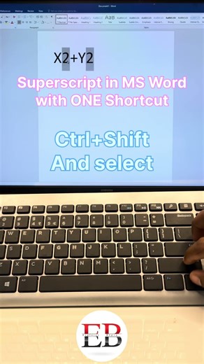 Superscript in MS Word with ONE Shortcut