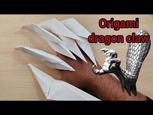 How to make dragon claws 🐉🔥// origami dragon hand tutorial//step by step guide ❤️/