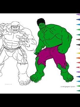 ระบายสีเดอะฮักยักษ์เขียว The hulk | Superhero | ซุปเปอร์ฮีโร่|ep16