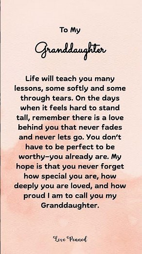 To My Granddaughter 🌸 A Message You’ll Carry Forever