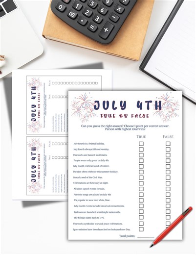 July 4th Trivia Game, Printable 4th of July Activity, July 4th Games, Independence Day Games, Patriotic Games, 4th of July Party Activities - Etsy Canada