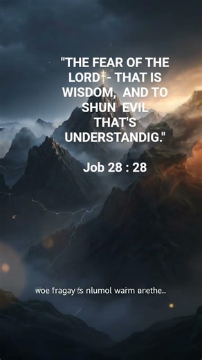 Job 28 tells us wisdom is not in depth or heights , but in our relationship with the Creator#bible