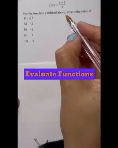 Evaluate Functions |SAT Math Prep #math #mathematics #satprep #satmath #algebra #mathteacher #viral #viraltiktok #satprepmaterial #satprepmath #SAT