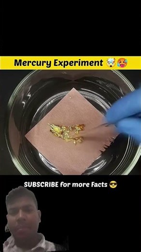 Liquid metal Mercury experiment 😲 viral #amazing #trending #Science #youtube fact Short