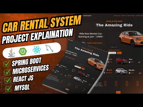 Car Rental System Project in Spring Boot Microservices + React JS + MySQL | Vehicle Rental System