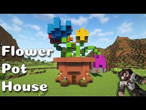 Minecraft Flower Pot House Tutorial (how to build)