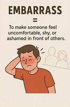 'EMBARRASS' meaning in English #vocabularybuilder #vocabulary #vocabularywords