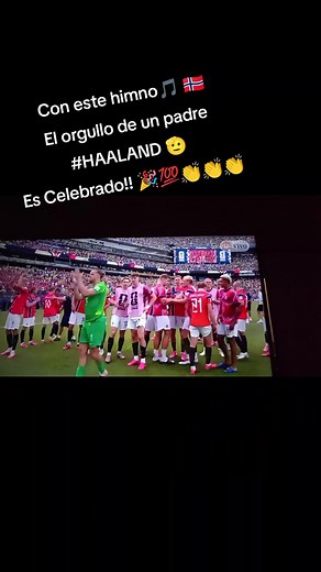 Papa de Haaland celebrando a Noruega con 'Take On Me'