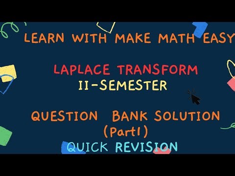 Laplace transform || Module-2 || Question bank Solution || II -Semester 
