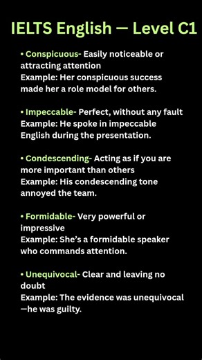 IELTS English - C1 level ✅ #english #learnenglish #vocabulary #spokenenglish #ielts