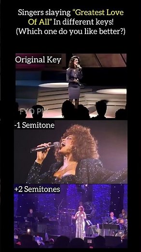 Singers slaying “Greatest Love Of All’ High notes in different keys #vocals #highnote #whitney