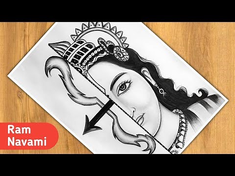 Ram Drawing | Ram Navami Drawing Step By Step | Shree Ram Drawing Easy | Ram Bhagwan Drawing