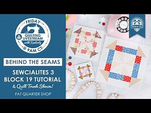 Sewcialites 3 Block 19 Tutorial & TWO Quilt Trunk Shows! - Behind the Seams