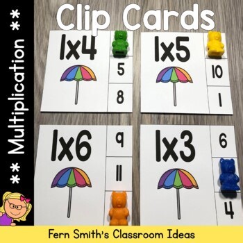 Spring Multiplication Clip Cards