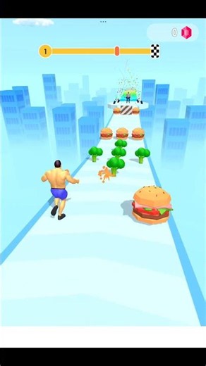 Muscle Run Heavy Diet: Eat Big, Get Strong! #shorts #games #muscle #run
