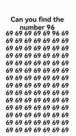 can you find the number 96 #hiddennumber #puzzlechallenge #findthenumber