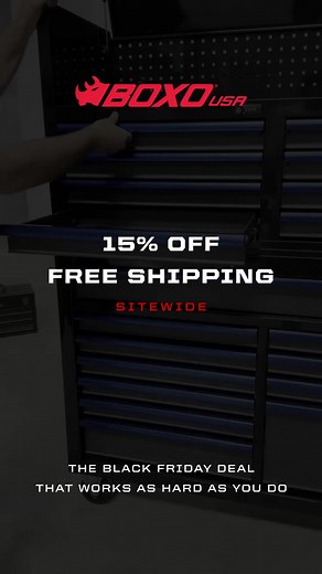Build your dream setup for less. Save 15% on rolling boxes, loaded boxes, tool sets, and OSM storage—plus free shipping, even on freight. | BOXO USA | Facebook